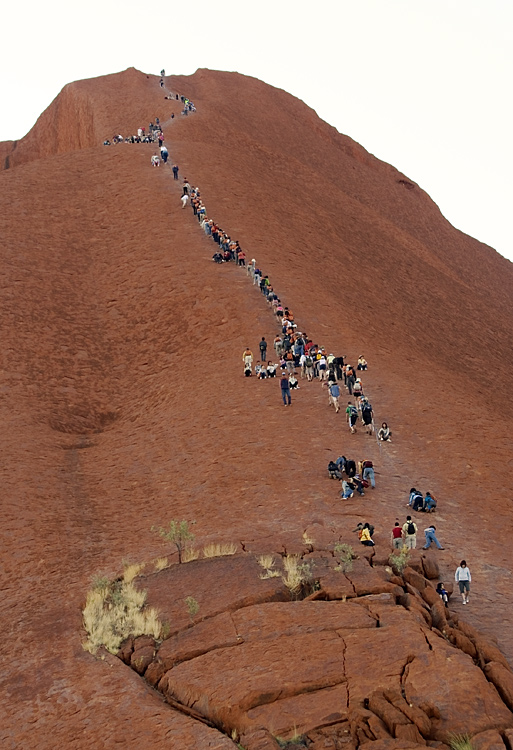Climbing the rock