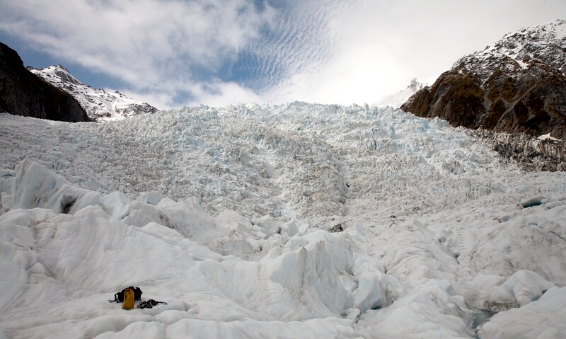 Our view of the gacier wall