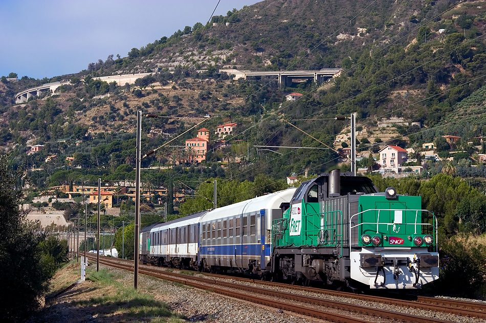A test-train with the brand new BB60000 Class. Near Ventimiglia.