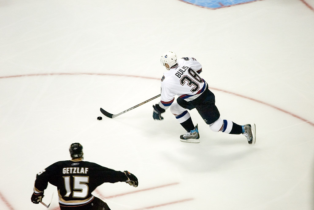 Ryan Getzlaf and Jan Bulis