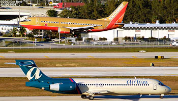 AirTran B717 N961AT & Southwest Airlines B737-3H4 N615SW airline aviation stock photo #2512