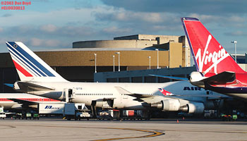Virgin Atlantic B747-443 G-VGAL, Air France B747 and Martinair B767 airliner aviation stock photo #2768