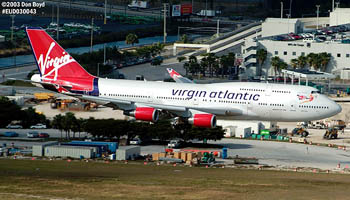 Virgin Atlantic B747-443 G-VLIP airliner aviation stock photo #3104