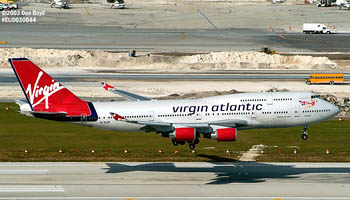 Virgin Atlantic B747-443 G-VLIP airliner aviation stock photo #3105