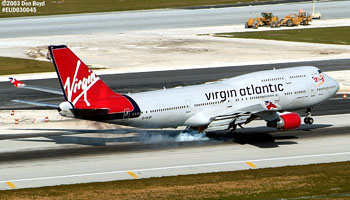Virgin Atlantic B747-443 G-VLIP airliner aviation stock photo #3107