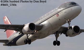 Northwest Airlines A320-212 N338NW airline aviation stock photo #8601_US04