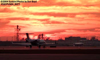 Kederike Pines Island LLC's Lear 45 N426FX sunset corporate aviation stock photo #8477