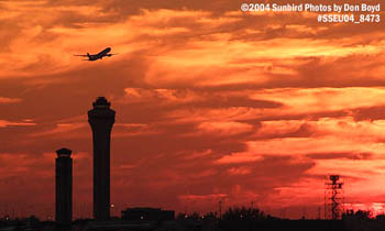 LTU A330-322 sunset airliner aviation stock photo #8473