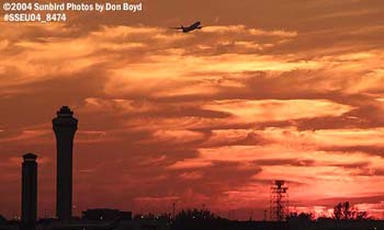 LTU A330-332 sunset airliner aviation stock photo #8474