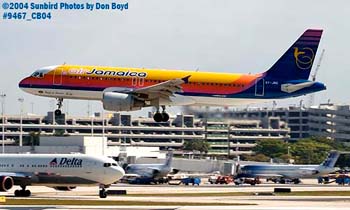 Air Jamaica A320-214 6Y-JMG airliner aviation stock photo #9467