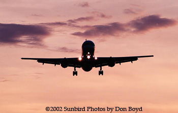 UPS B757-200APF airliner sunset aviation stock photo