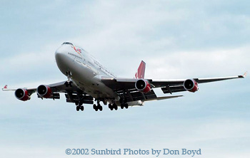 Virgin Atlantic B747-443 G-VROY Pretty Woman airliner aviation stock photo