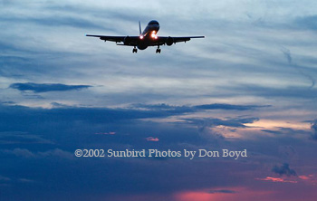 UPS B757-200APF airliner sunset aviation stock photo