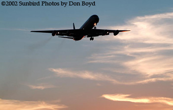Airborne Express DC8-63F N812AX sunset aviation stock photo