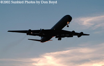 Airborne Express DC8-63F N812AX sunset aviation stock photo