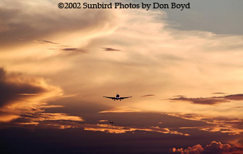 American Airlines B767-323/ER N381AN airliner sunset aviation stock photo