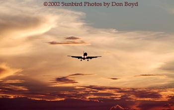 American Airlines 757-223 N179AA airliner sunset aviation stock photo