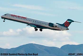 America West Express (Mesa) CL-600-2D24 N915FJ airline aviation stock photo #2547