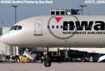 Northwest Airlines B757-251 N531US airline aviation stock photo #3379_US04