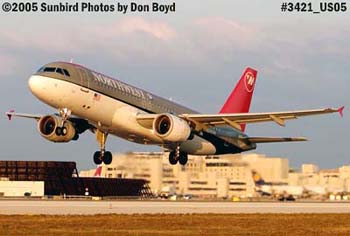 Northwest Airlines A320-212 N360NW aviation airline stock photo #3421_US05