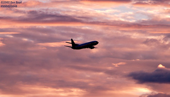 American Airlines B737-823 sunset airline aviation stock photo