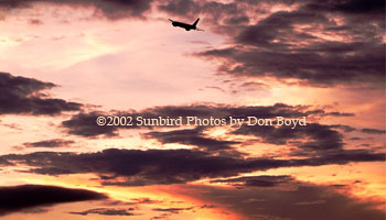 American Airlines B757-223 airliner sunset aviation stock photo