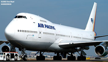 Air Pacific (Fiji) B747-238B DQ-FJE airliner aviation stock photo