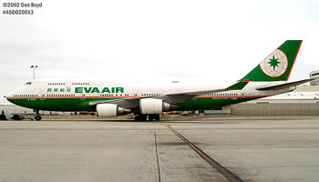 Eva Air B747-4SE B-16401 airliner aviation stock photo