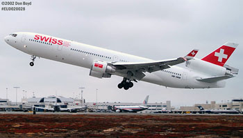 Swiss MD-11 HB-IWM airliner aviation stock photo