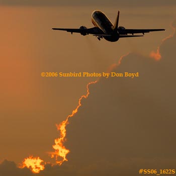 American Airlines B737-823 takeoff at sunset airline aviation stock photo #SS06_1622S