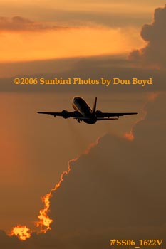 American Airlines B737-823 takeoff at sunset airline aviation stock photo #SS06_1622V