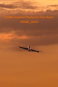 Lufthansa B747-430 takeoff at sunset airline aviation stock photo #SS06_1633V