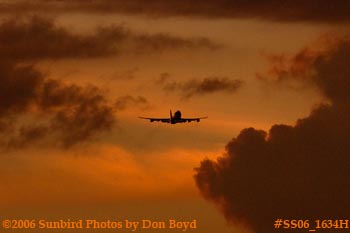 Lufthansa B747-430 takeoff at sunset airline aviation stock photo #SS06_1634H
