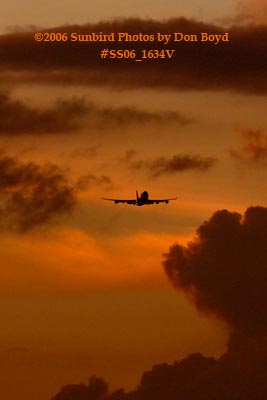 Lufthansa B747-430 takeoff at sunset airline aviation stock photo #SS06_1634V