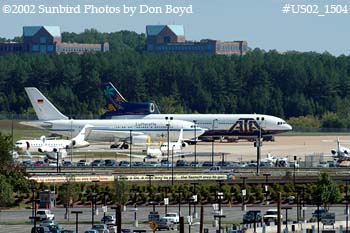 September 2002 - German Air Force and ATA L1011 on the ramp at Dulles International Airport