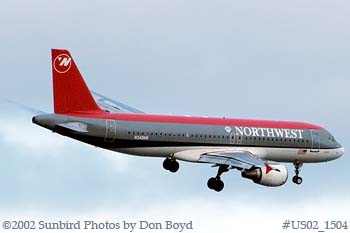 Northwest Airlines A320-212 N340NW airline aviation stock photo #US02_1504