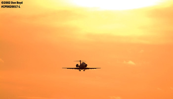 Limex II LLC Canadair CL-600 Challenger sunset corporate aviation stock photo