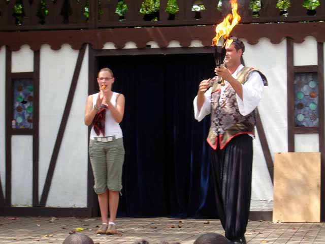 Oh boy.  the girl with the carrot in her mouth, 5 blazing torches, one razor sharp knife and 2 really average jugglers