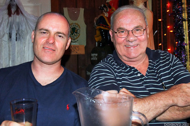October 2011 - Joe Pries and Don Boyd after dinner and beers at Brysons Irish Pub