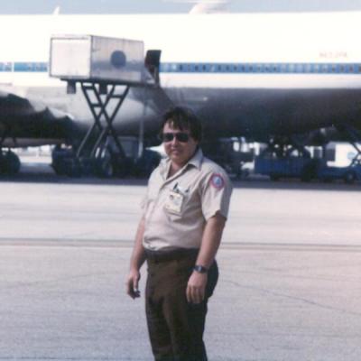Charlie Jones on the ramp at Miami International Airport (died in appoximately 1994)