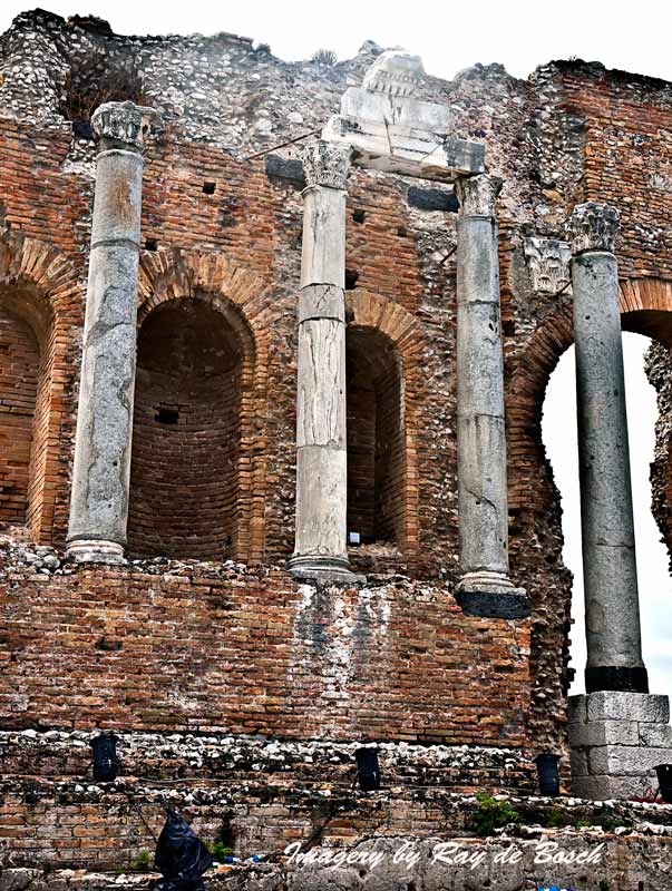 Teatro Greco, or Greek theatre, which is one of the most celebrated ruins in Sicily