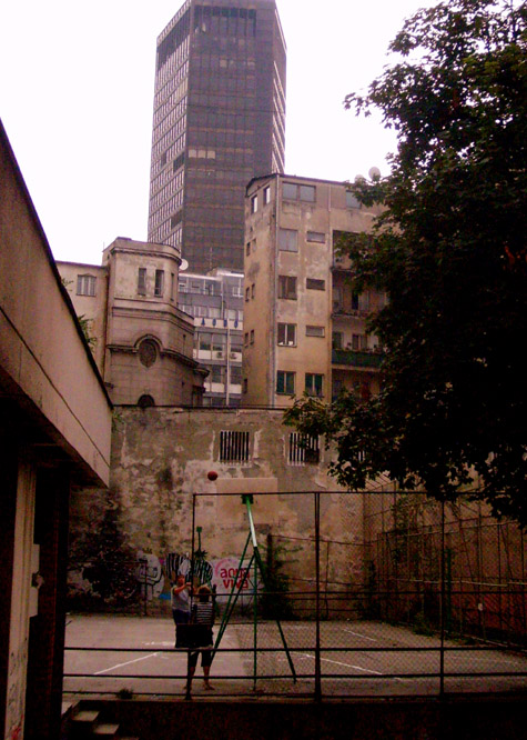 a basketball court in belgrade