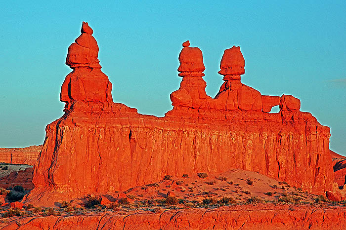 The three sisters at sunrise.