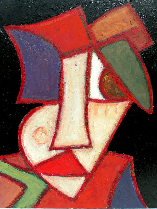 Knight -Panel 24x36- Mixed media