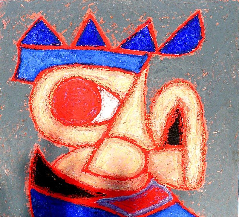 re con occhio rosso tavola 80-90 acrilico.JPG
