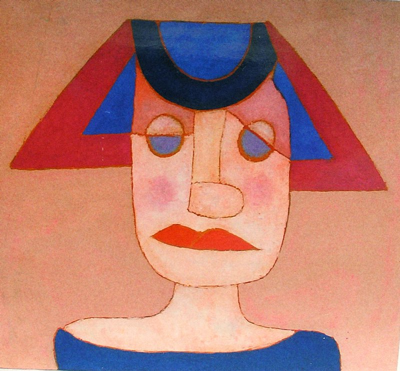 woman face- 16x16- Acrilic on panel-1984