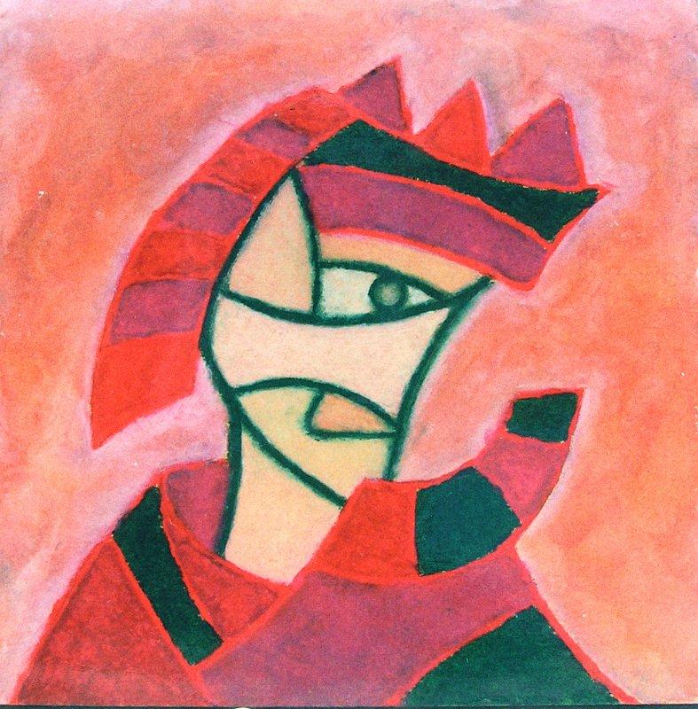 Cavaliere - Cartone 35-35 Pastello ad olio 1978.JPG