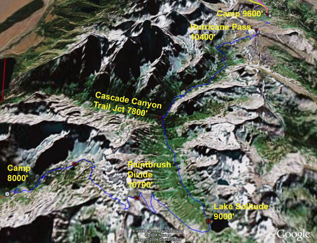 Day 4 Google Earth Map (Looking South)