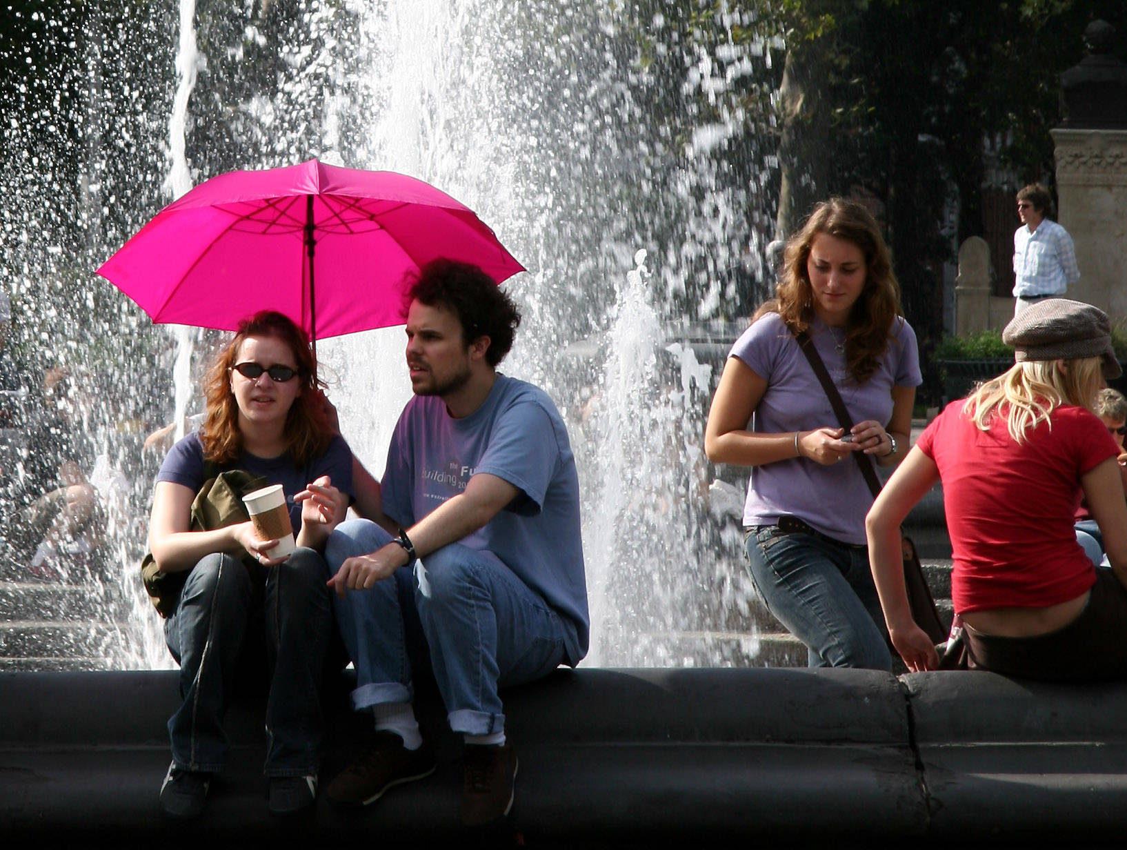 Keeping Covered with a Flair at the Fountain