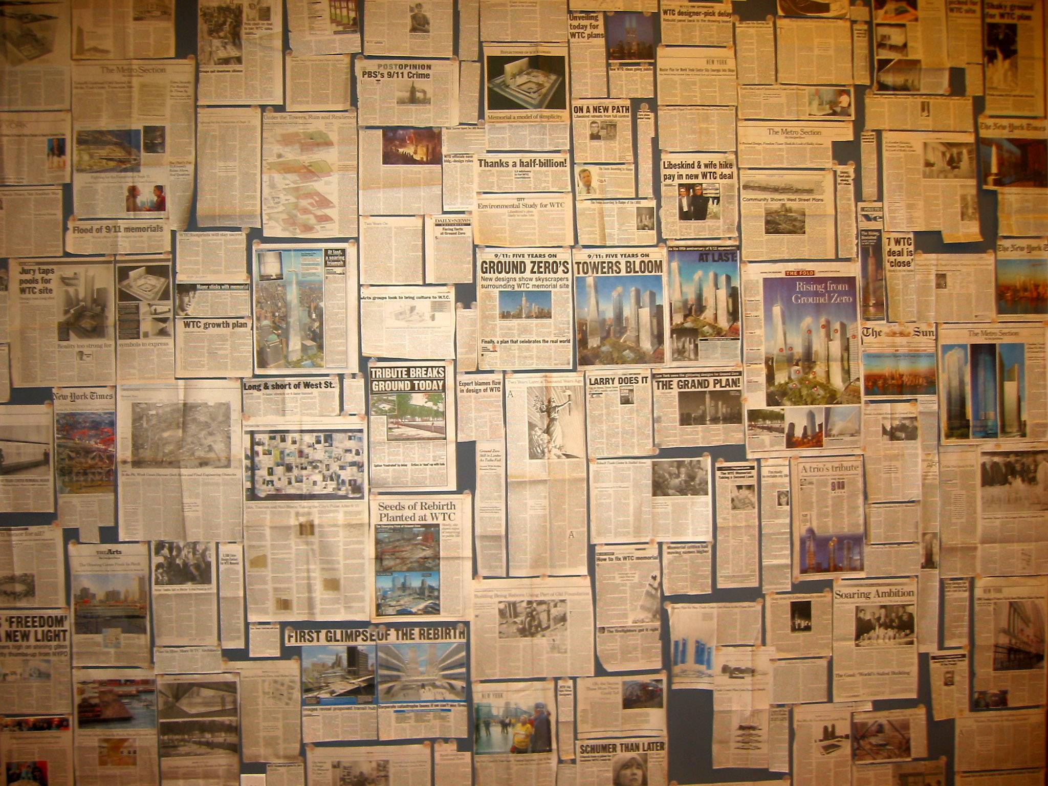 Ground Zero Newspaper Clippings - American Institute of Architecture NYC Chapter